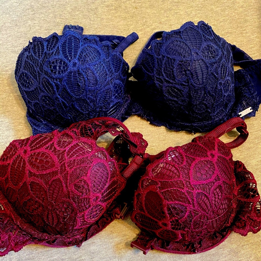 Pink push up bras